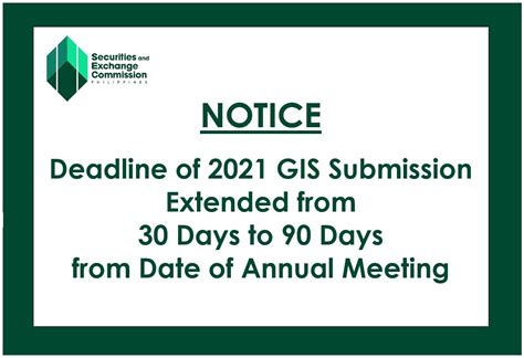 SEC extends deadline for GIS submission .